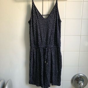 H&M Navy Blue Patterned Romper